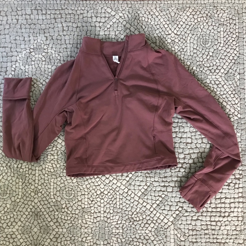 Yogalicious Dusty Rose Quarter-Zip Sweatshirt